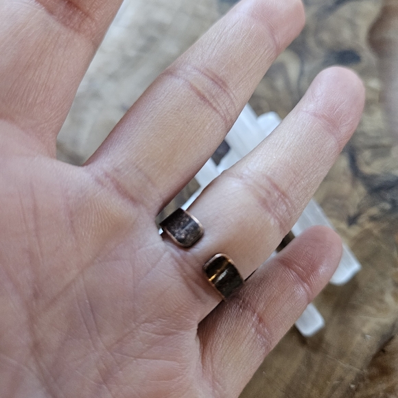 Clear Quartz Rustic Bronze Ring – Boho Energy & Healing Power - Picture 5 of 5